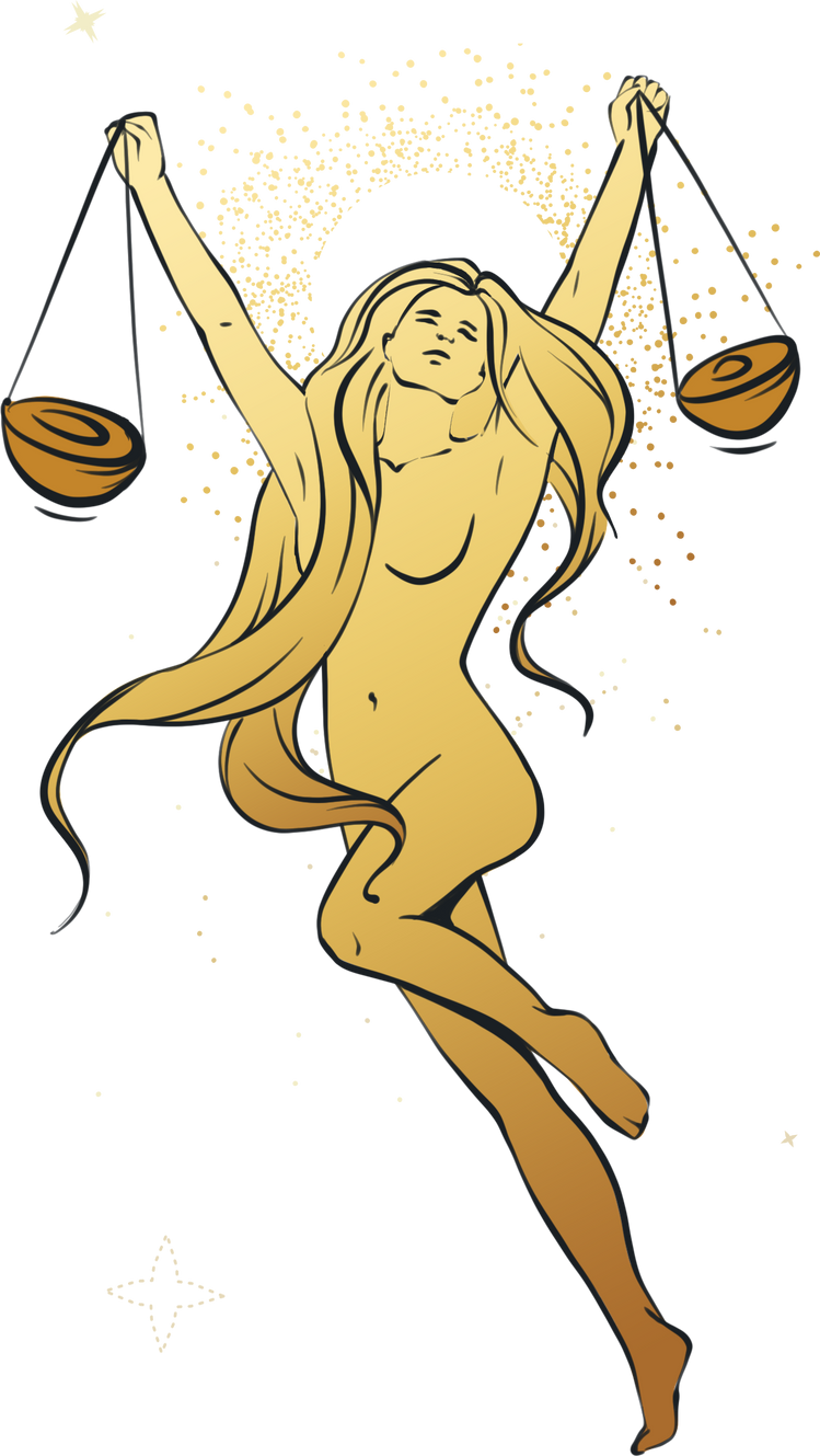 Libra Zodiac Sign Illustration