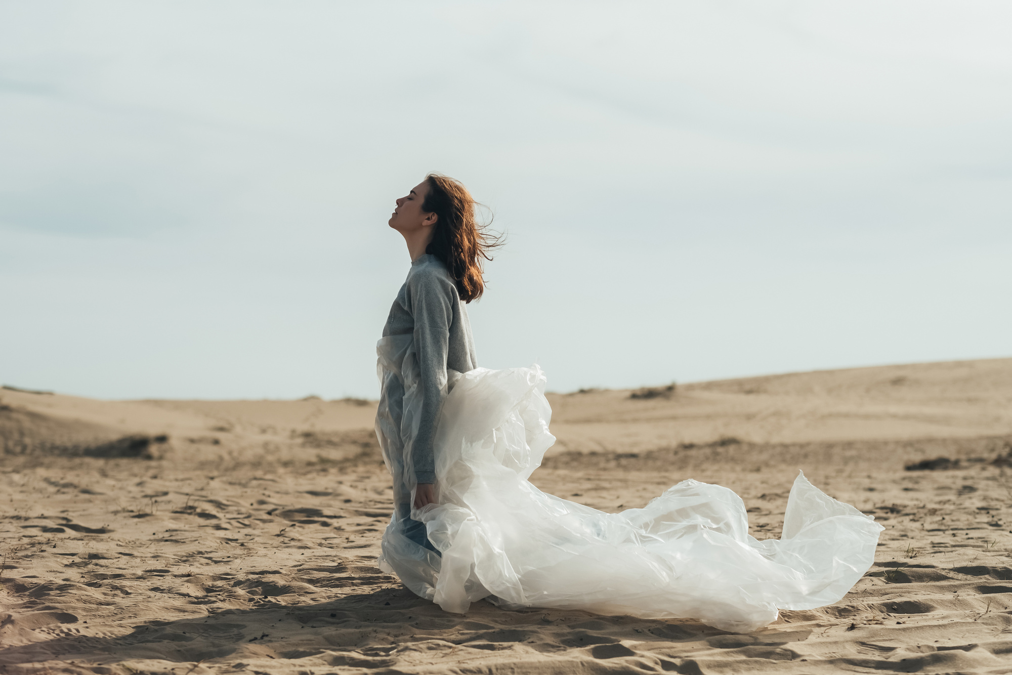 mind freedom inner peace calm woman desert sky