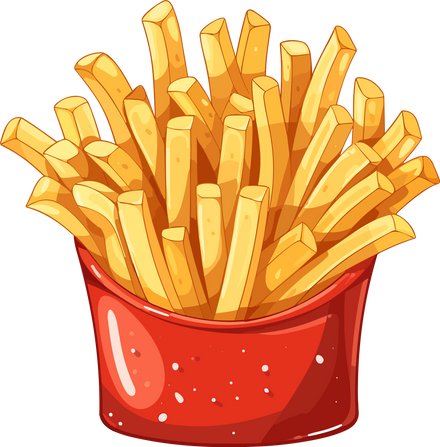 American food French Fries vector