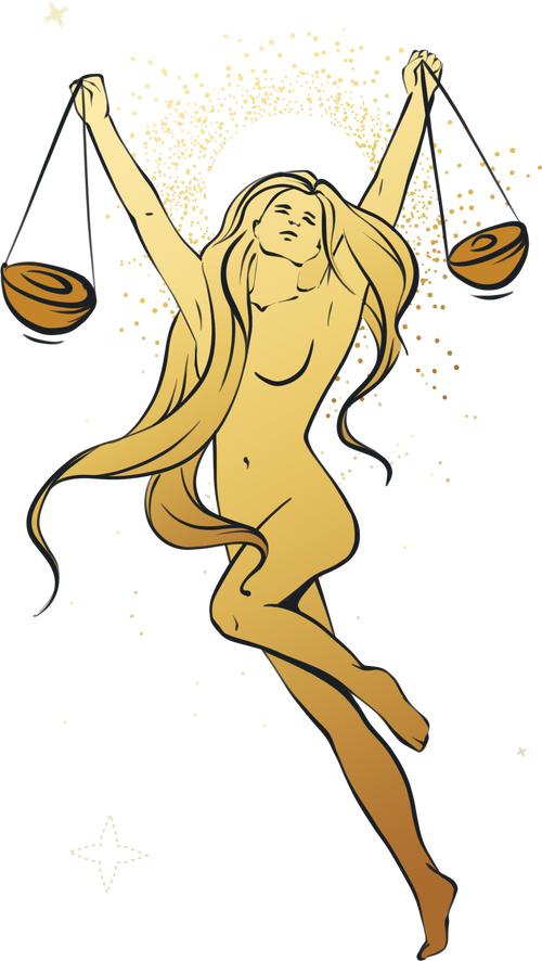 Libra Zodiac Sign Illustration