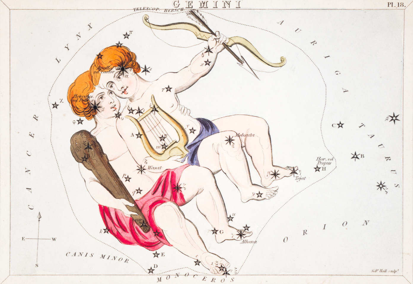 Gemini by Sidney Hall, Prints & Photographs Division, Library of Congress, LC-USZC4-10066.