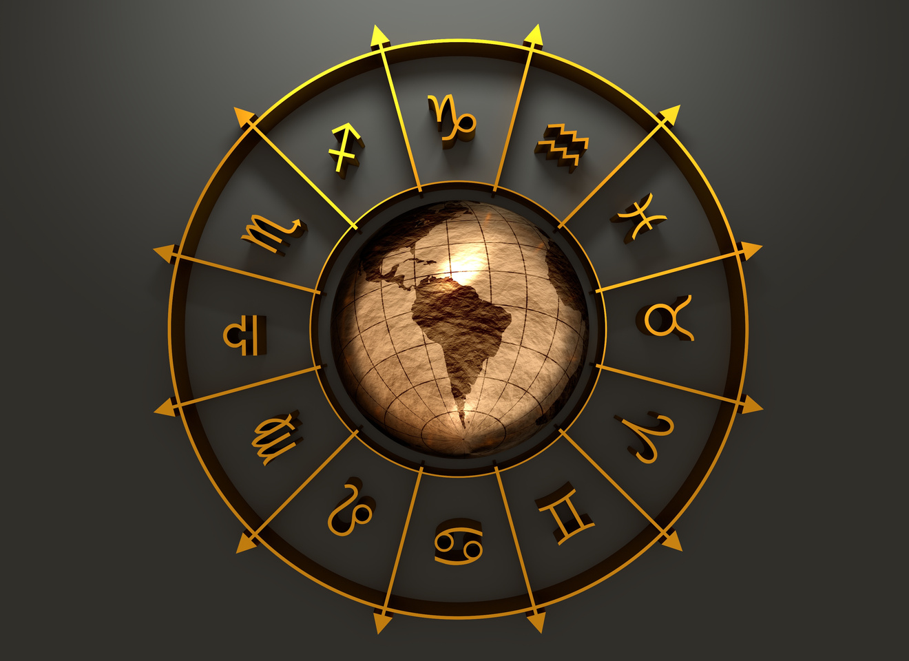 Astrology symbols circle