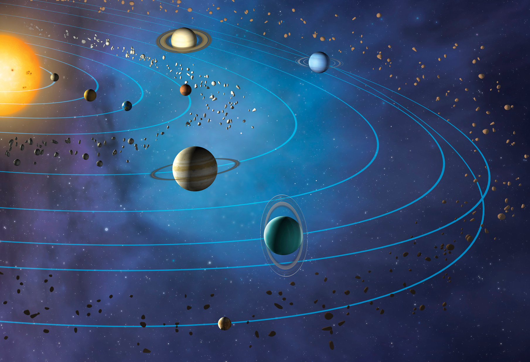 "Artwork of the solar system