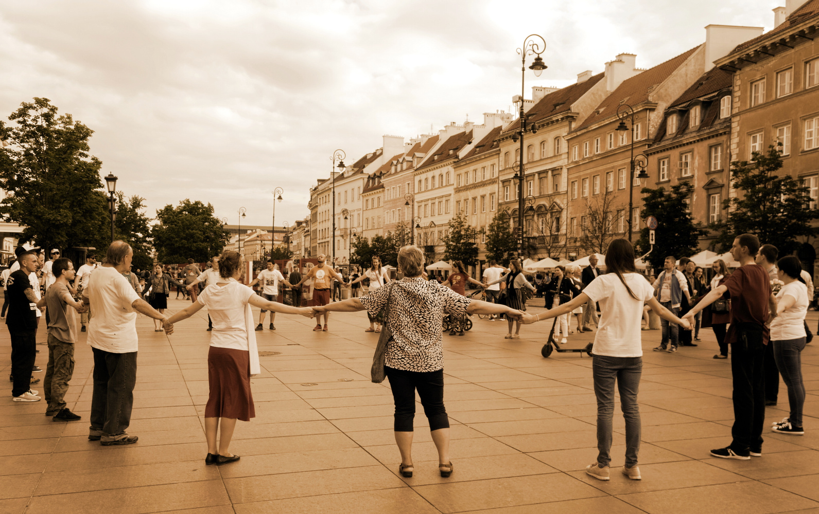 People Holding Hands on Street