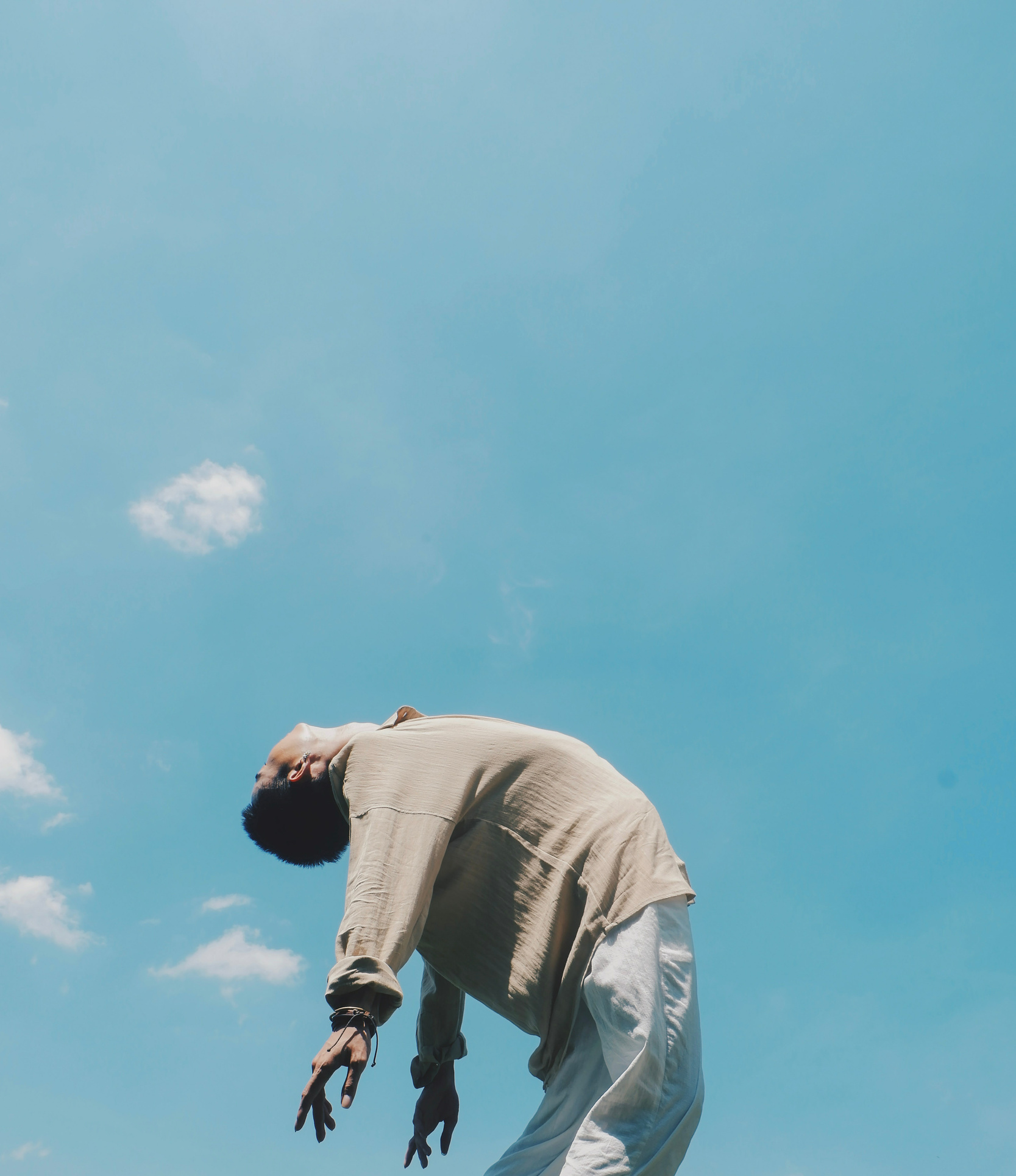 Man Dancing Outdoors