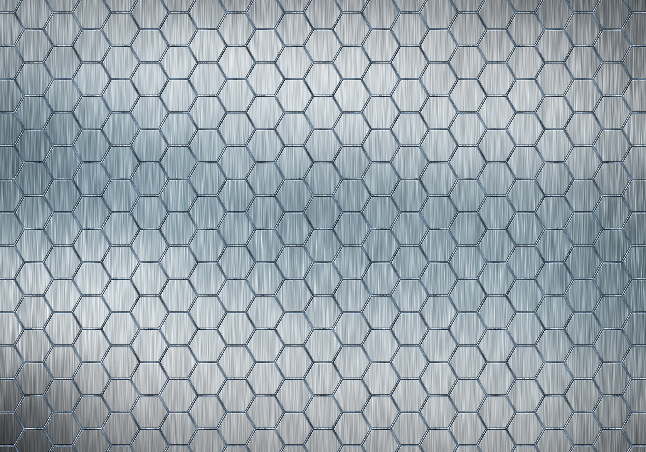 hexagonal patern on metal plate