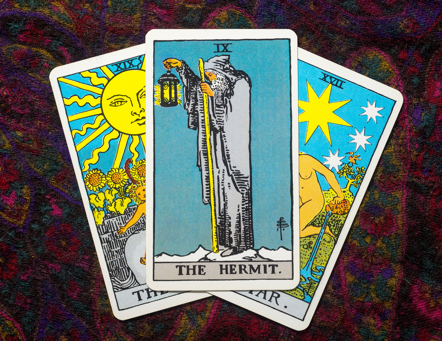 tarot cards "THE HERMIT."