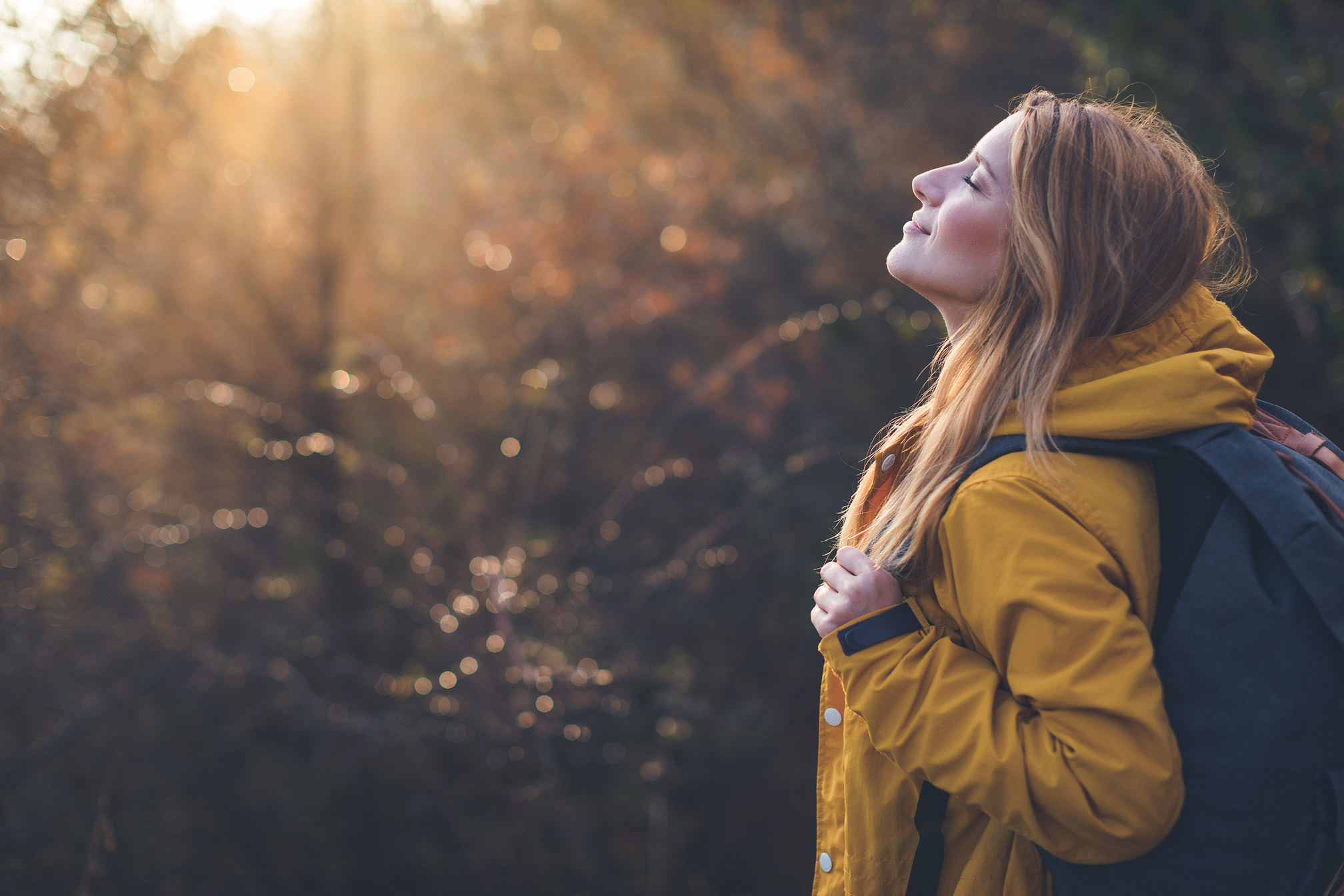 Joyful woman in nature