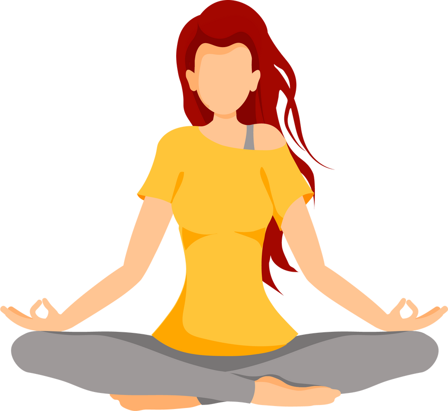 Meditating Woman Illustration